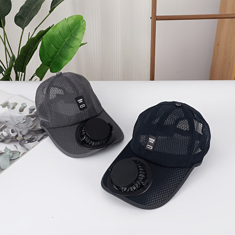 Summer Cooling Hat – USB Rechargeable Fan Cap for Outdoor Travel