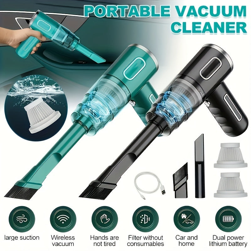 Portable USB Rechargeable Handheld Vacuum Cleaner for Car and Home - Super Power, Wireless Dust Cleaner for Automobile and Household My Store