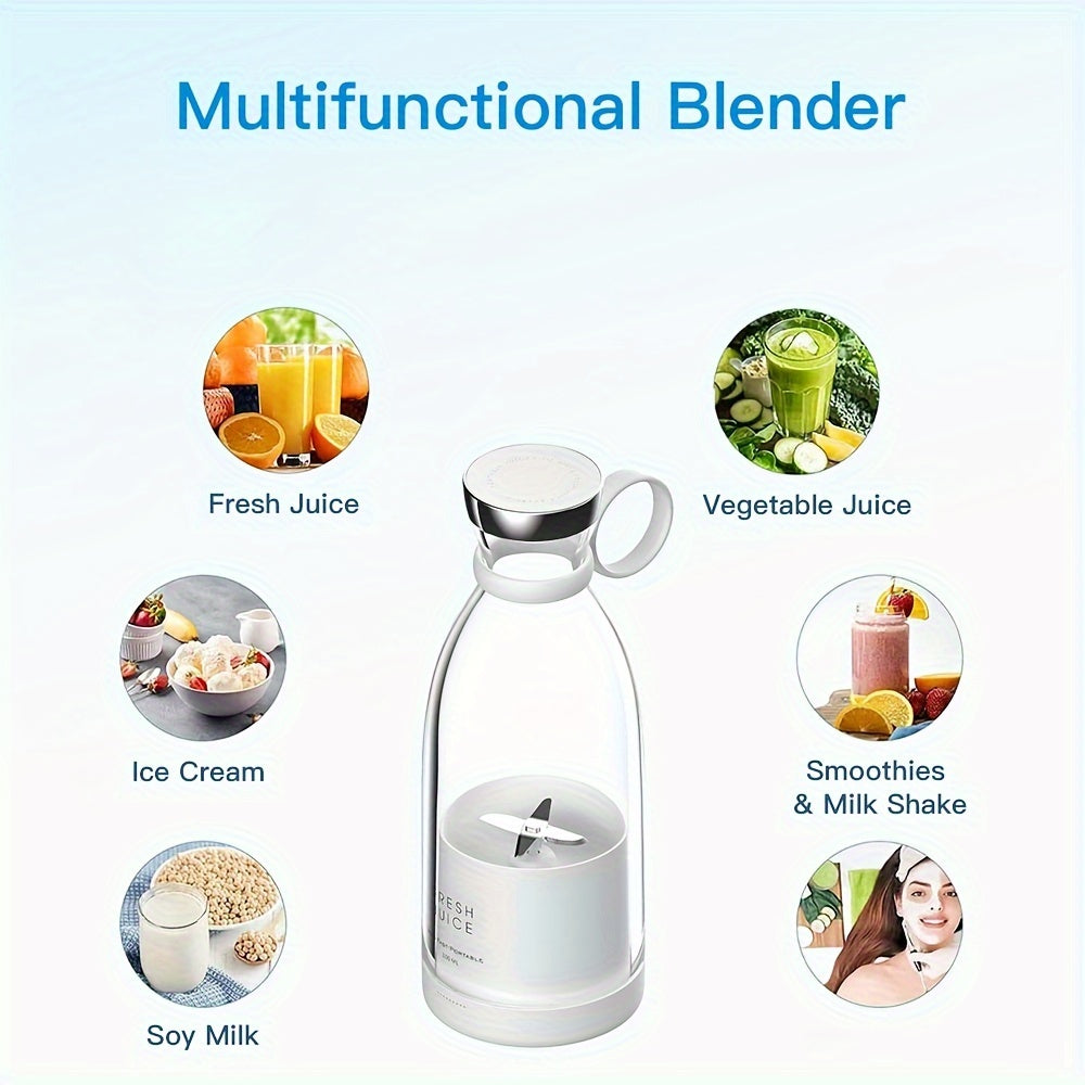 350ml Portable Wireless Mini Fruit Blender Juicer – USB Rechargeable & Travel-Friendly