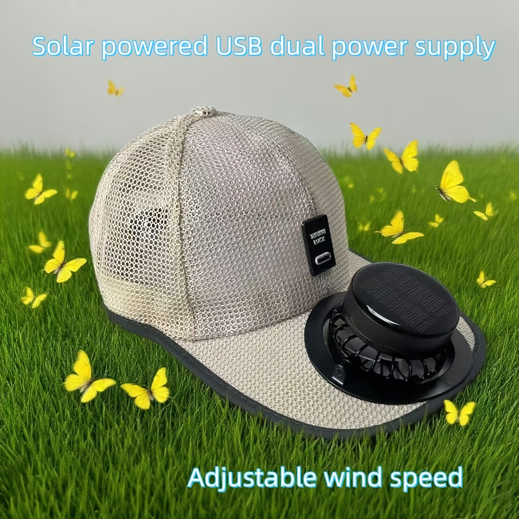 Stay Cool in 2025! Solar Fan Hat | Built-in Cooling & Sun Protection