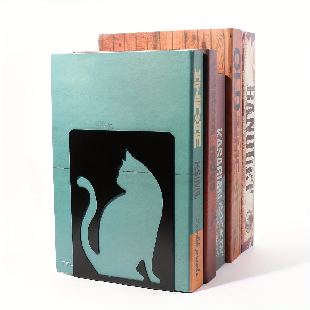 Black Bookshelf Bookstand About Cats, Lucky Star for Cat Lovers