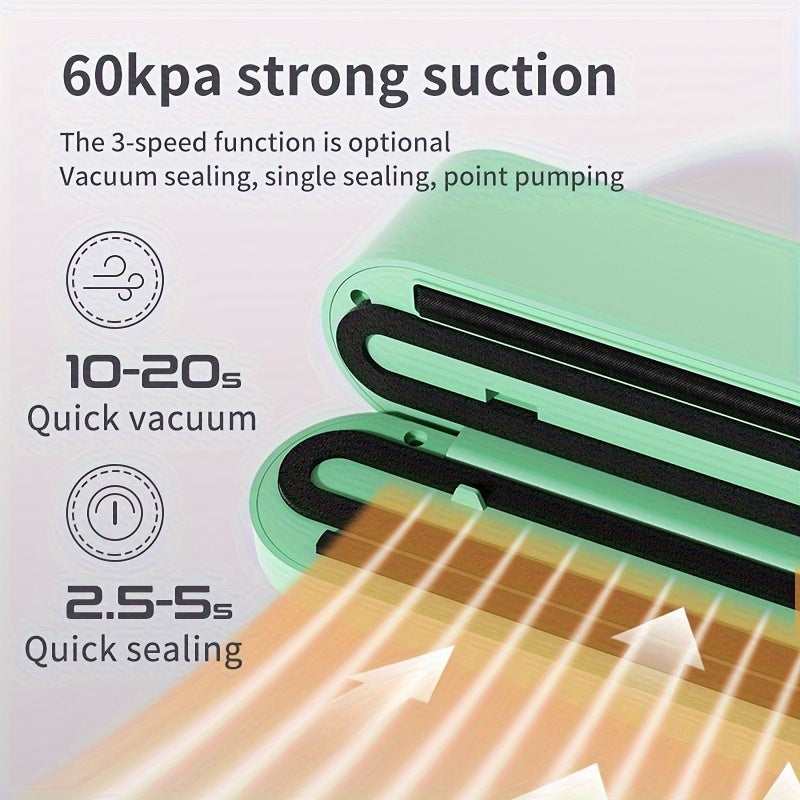 Portable Multi-Functional Vacuum Food Sealer – Wireless, Compact, and Perfect for Long-Term Preservation at Home or Outdoors My Store