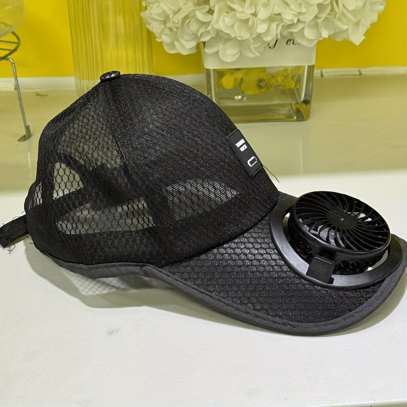 Summer Cooling Hat – USB Rechargeable Fan Cap for Outdoor Travel