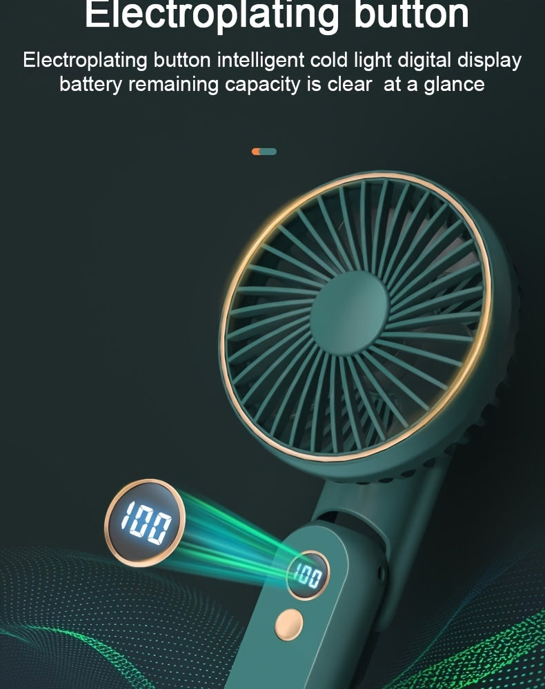 Portable Handheld Fan – Foldable, Ultra-Quiet & Rechargeable with 2000mAh Power Bank My Store