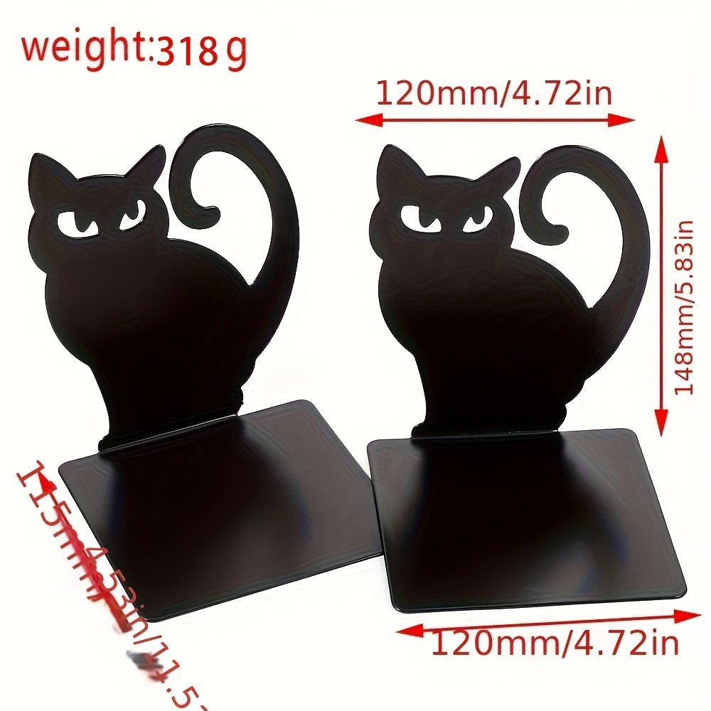 Black Bookshelf Bookstand About Cats, Lucky Star for Cat Lovers