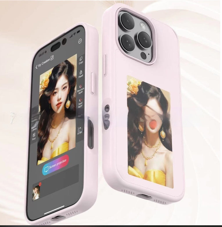 Luxury E-Ink Phone Case with Unlimited Screen Projection – No Battery Needed