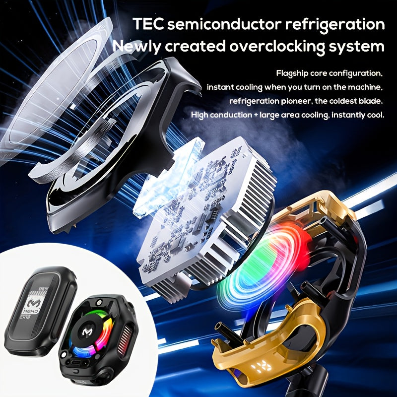 2025 MEMO CX12 Mobile Phone External Cooler – Split Type, Fast Cooling with Digital Display, Magnetic Detachable Design, USB Rechargeable Phone Cooling Device