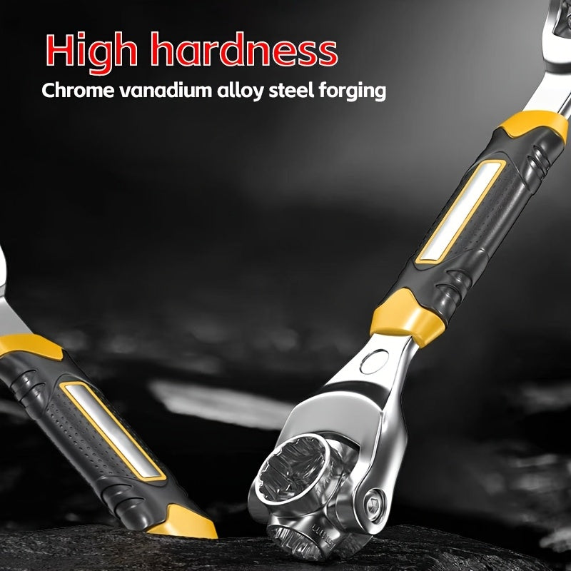 52-in-1 Socket Wrench Set – Anti-Slip Grip, Rotating Design, Stainless Steel Universal Tool for Home & Auto Repairs with Torx Head