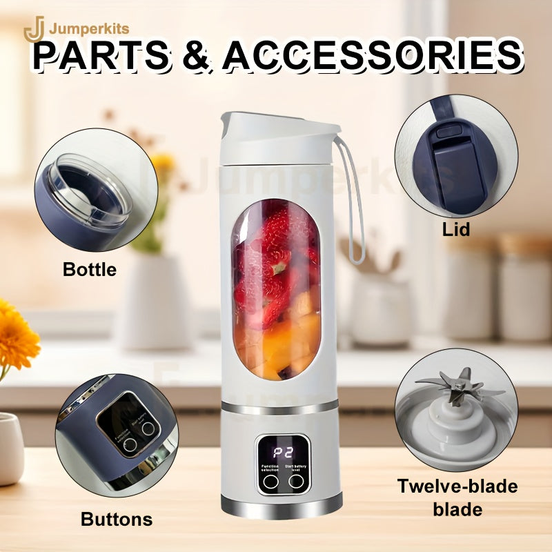 Portable High-Speed Ice Blender & Juicer – 50W USB Rechargeable, 3 Modes (Smoothie, Soup, Freeze), Auto Clean, 1500mAh Battery – Compact & Durable for Travel & Kitchen Use
