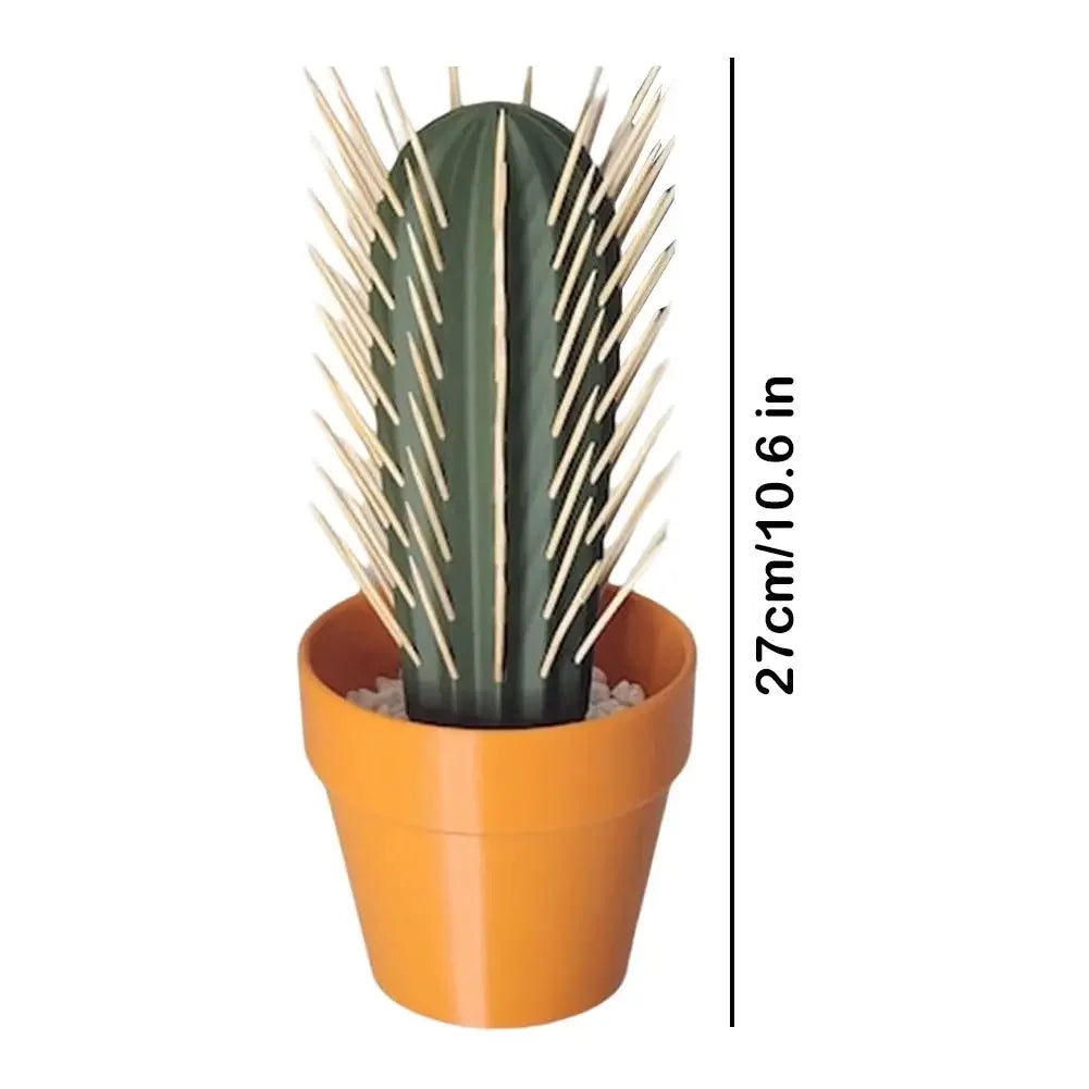 3D Printed Cactus Toothpick Dispenser House Plant Cacti House Plant Hold 117 Round Tooth Picks Funny Home Table Decoration