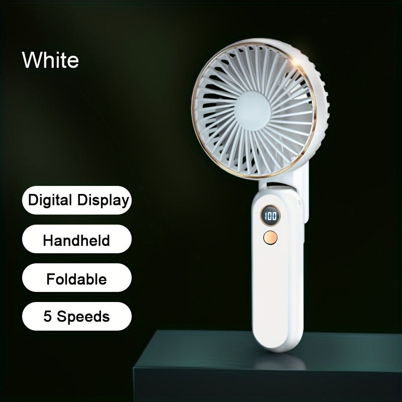Portable Handheld Fan – Foldable, Ultra-Quiet & Rechargeable with 2000mAh Power Bank My Store