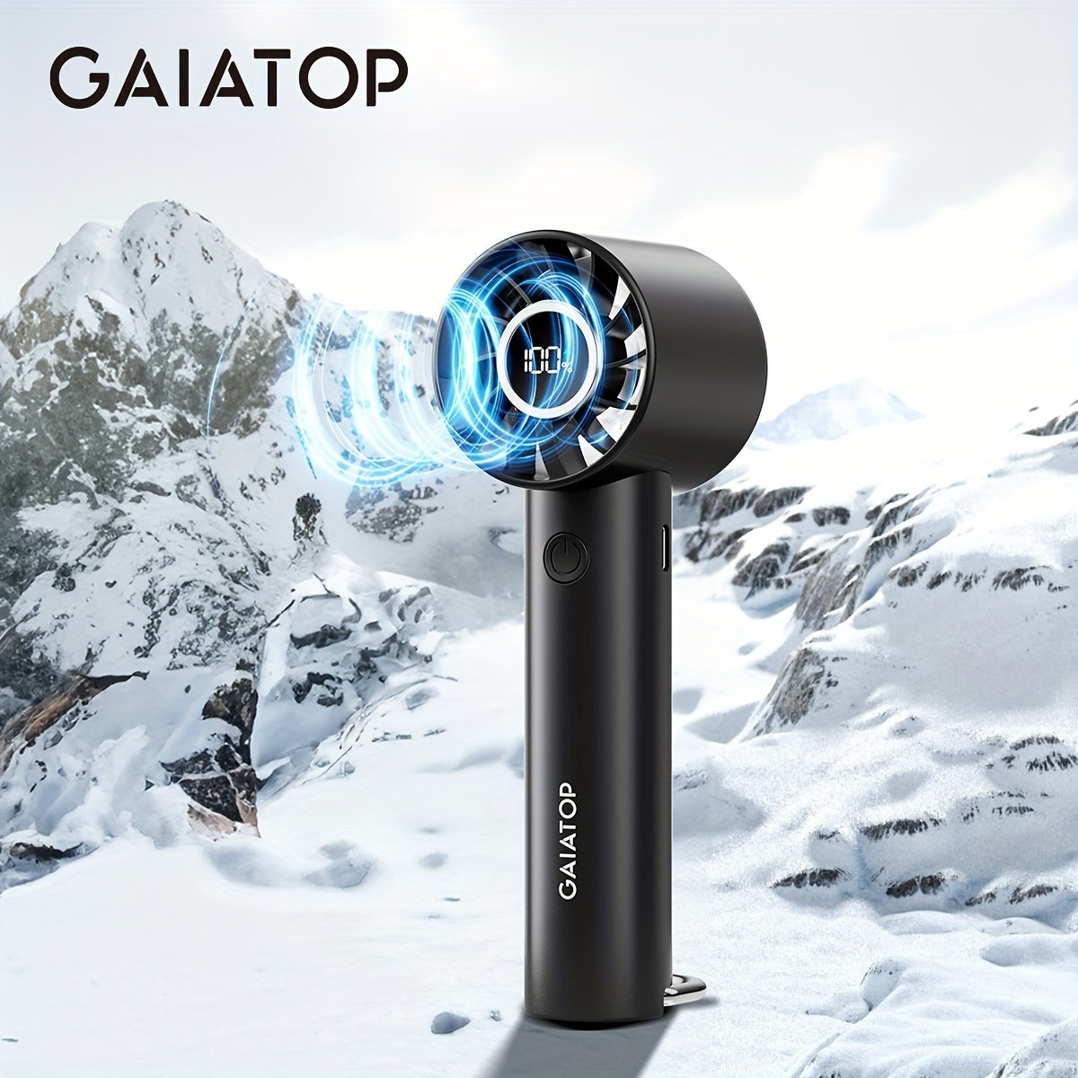 Gaiatop Compact Mini Fan – USB Rechargeable with LED Screen & Flashlight, 3 Speed Settings, Portable Personal Fan for Travel & Outdoor Use My Store