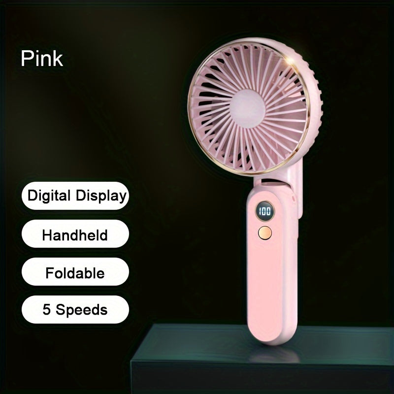 Portable Handheld Fan – Foldable, Ultra-Quiet & Rechargeable with 2000mAh Power Bank My Store