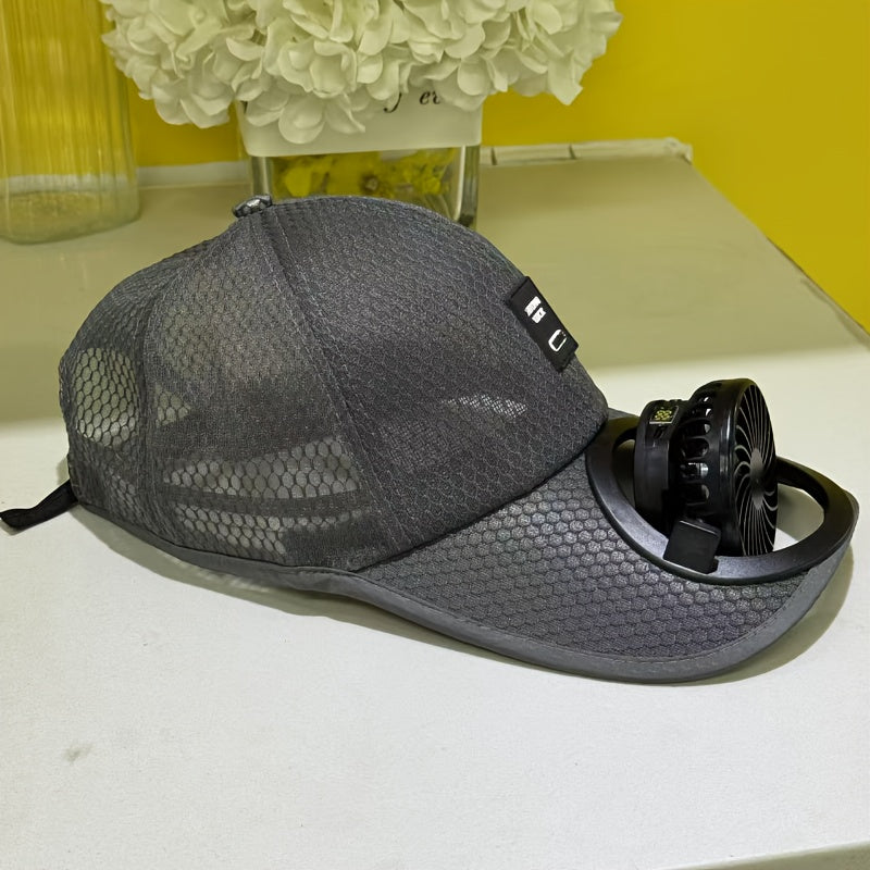Summer Cooling Hat – USB Rechargeable Fan Cap for Outdoor Travel
