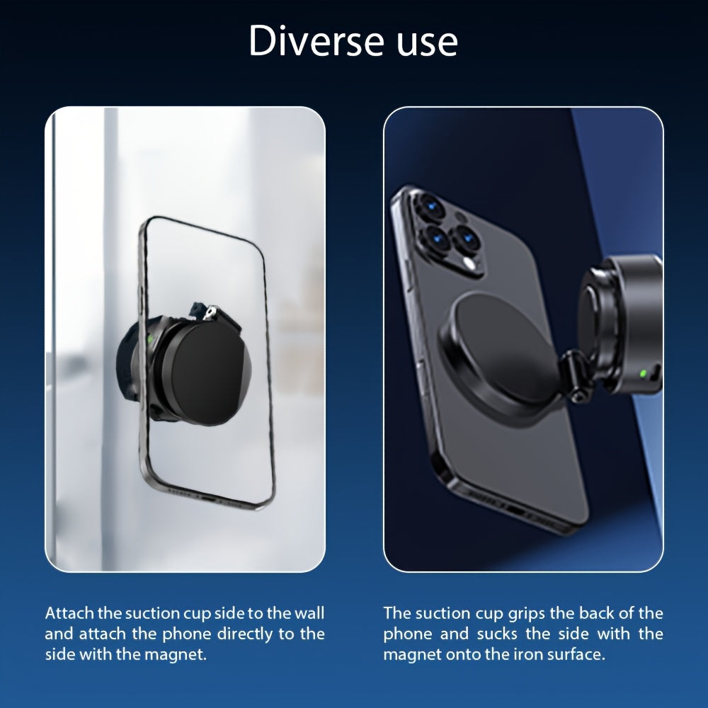 Upgraded Magnetic Car Phone Holder – 360° Adjustable, Strong Suction Cup, Retractable & Portable for Car & Gym
