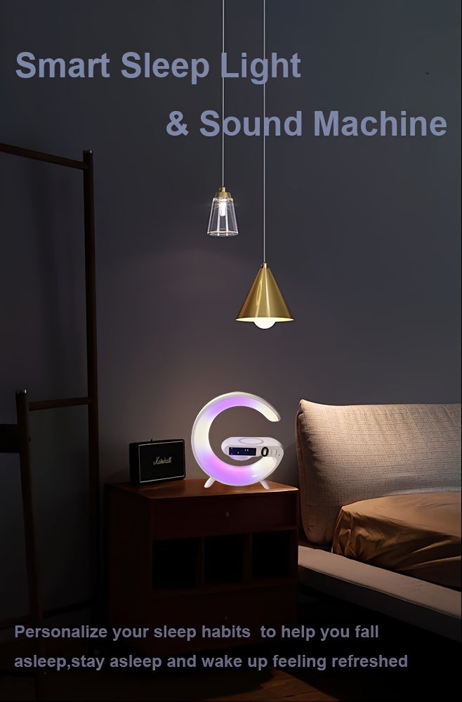 Smart Lamp 3-in-1: Wireless Speaker, Wireless Charger & Wake-Up Light with Music Rhythm – Perfect for Smartphones My Store