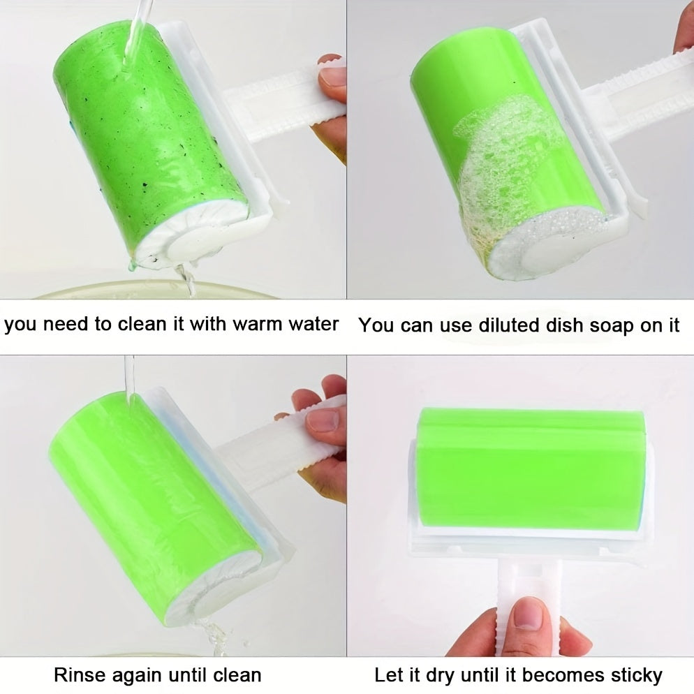 3-Pack Reusable Pet Hair Remover Rollers - Ultra Sticky Lint Rollers for Dog & Cat Hair on Furniture, Car Seats & Bedding