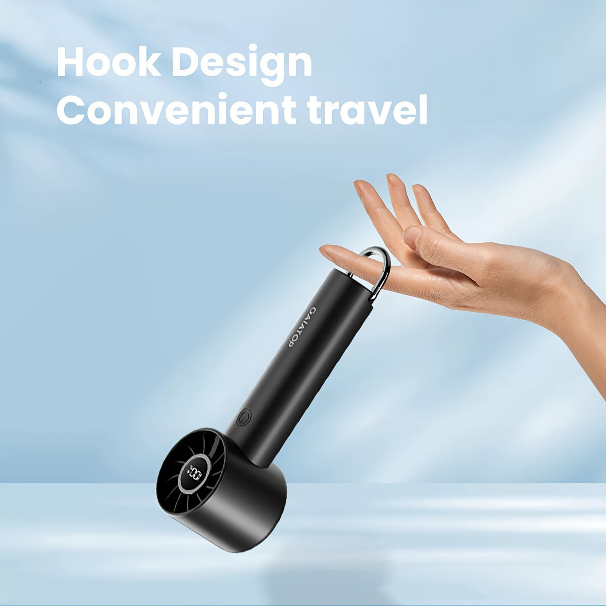 Gaiatop Compact Mini Fan – USB Rechargeable with LED Screen & Flashlight, 3 Speed Settings, Portable Personal Fan for Travel & Outdoor Use My Store
