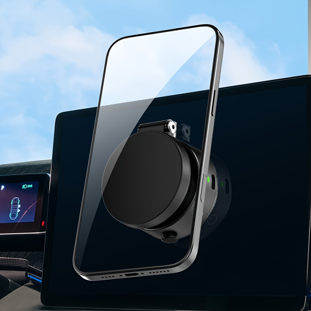 Upgraded Magnetic Car Phone Holder – 360° Adjustable, Strong Suction Cup, Retractable & Portable for Car & Gym