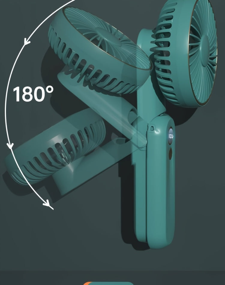 Portable Handheld Fan – Foldable, Ultra-Quiet & Rechargeable with 2000mAh Power Bank My Store