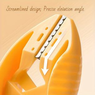 1pc Stainless Steel Garlic Peeler & Cutter – Manual Kitchen Tool for Easy Garlic Prep