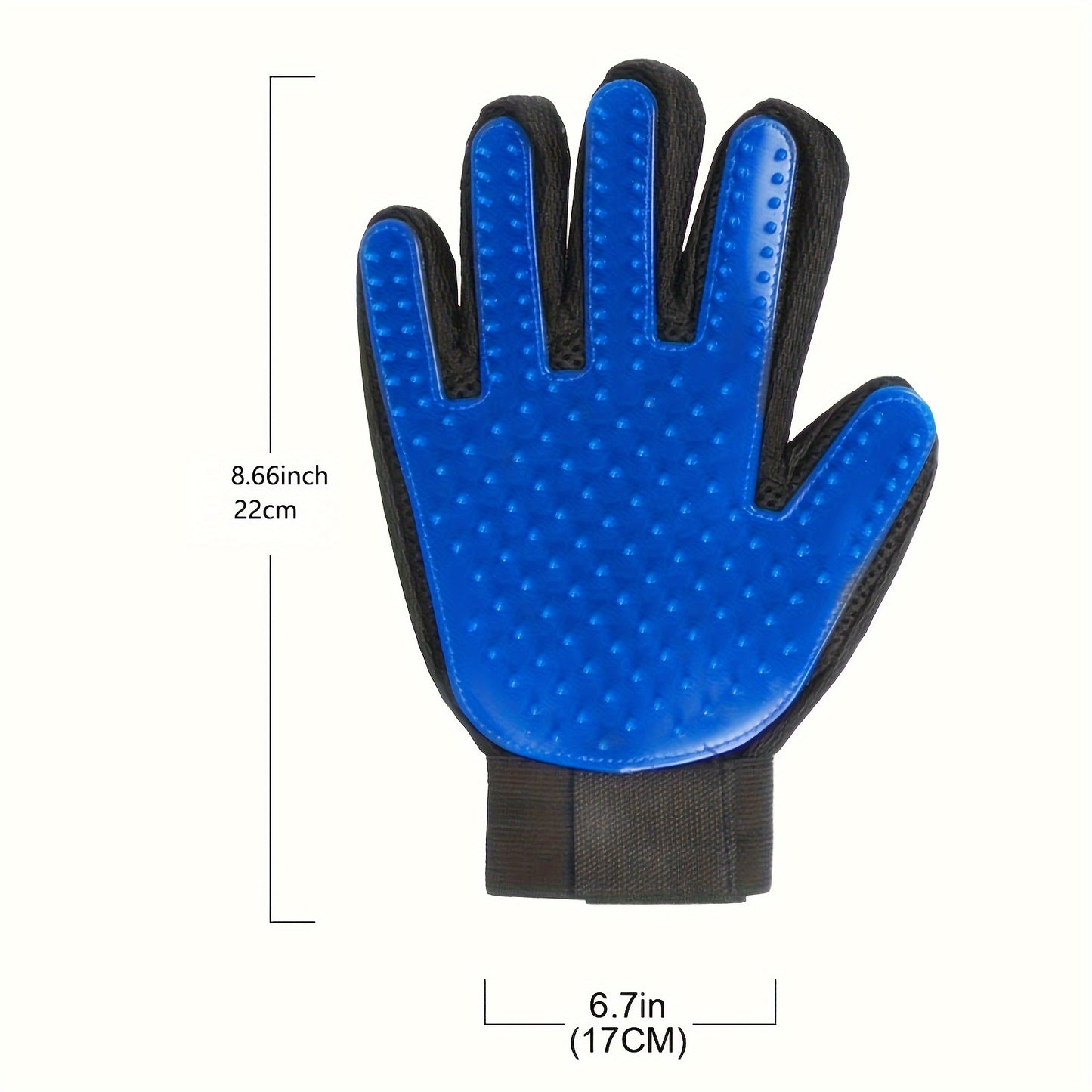 2-Pack Pet Grooming Gloves for Dogs & Cats, Hair Removal Mitts with Massaging and Deshedding Abilities, Non-Toxic Rubber Bristle Material