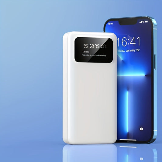 10,000/20,000mAh High-Capacity Portable Power Bank – 5V 2.1A USB Charger for Android/iPhone (2x USB Outputs, Type-C, Micro), LED & Digital Display, Safe Polymer Lithium Battery My Store