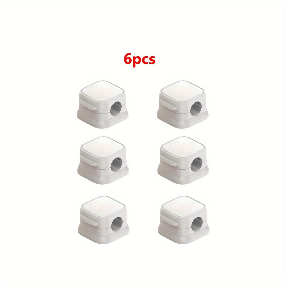 6-Piece Cable Clip Organizer Set – Strong Adhesive, No Drilling, Durable PVC for Home & Office Cord Management – Perfect for Electronics Organization My Store