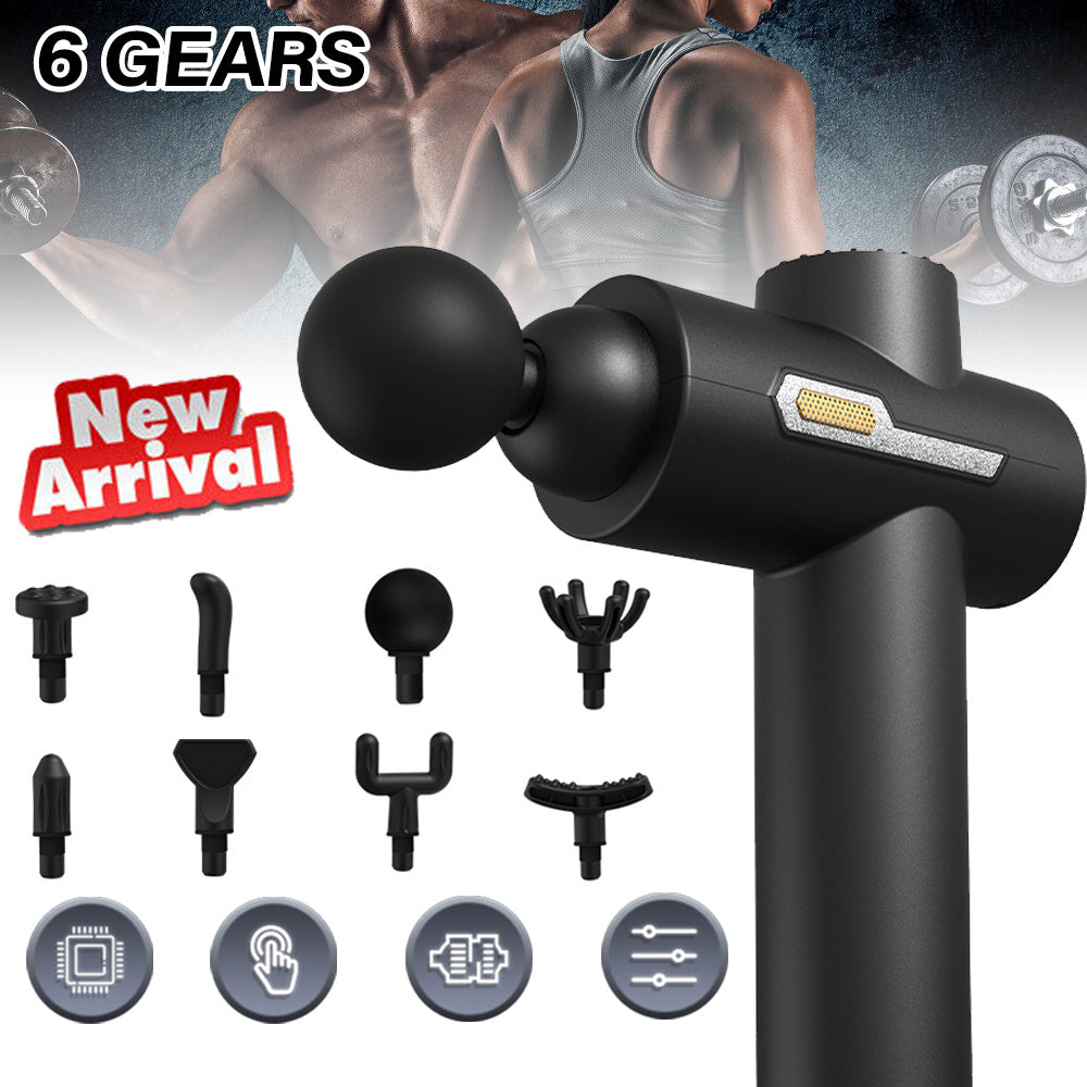 Massage Gun, Deep Tissue Massage Gun, Back Massager for Muscle Pain Relief, 99 Speed Powerful Impact Massage Machine, 8 Heads for Shoulder Body Back Relaxation Essiby