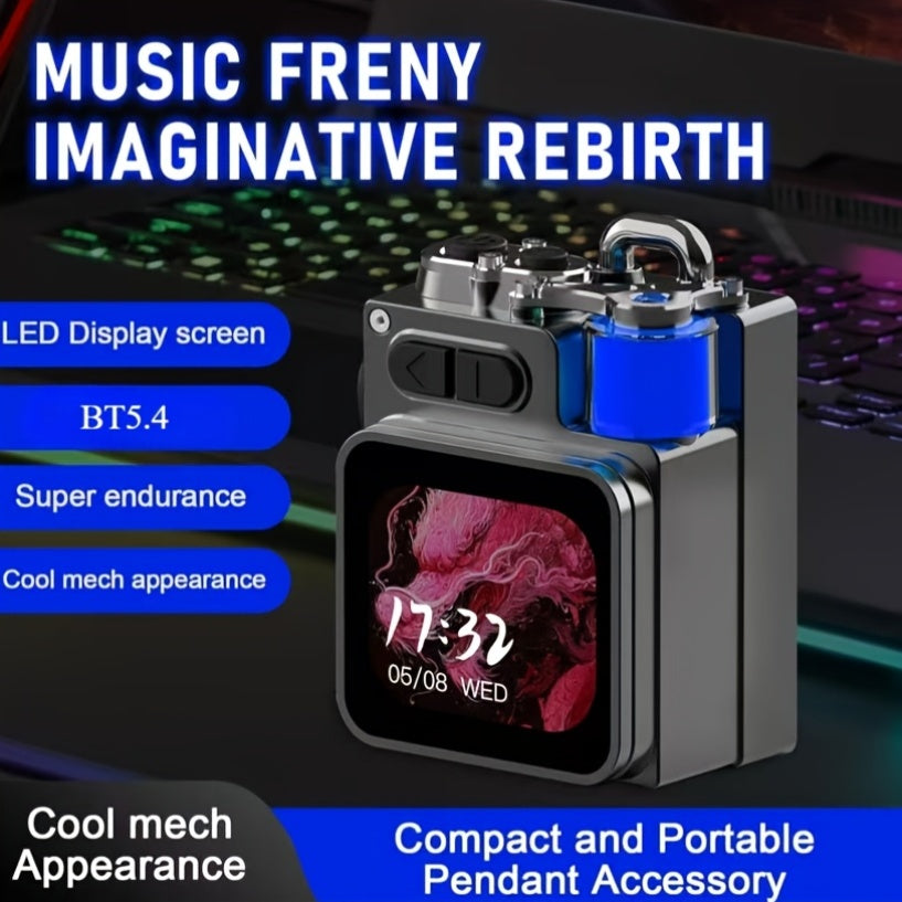 Portable BT Speaker – Mini Wireless Touch Screen Speaker with HD Sound, LED Lights, BT5.4, Stereo Pairing for Outdoor, Travel, Home, Party, Beach, Camping & Hiking