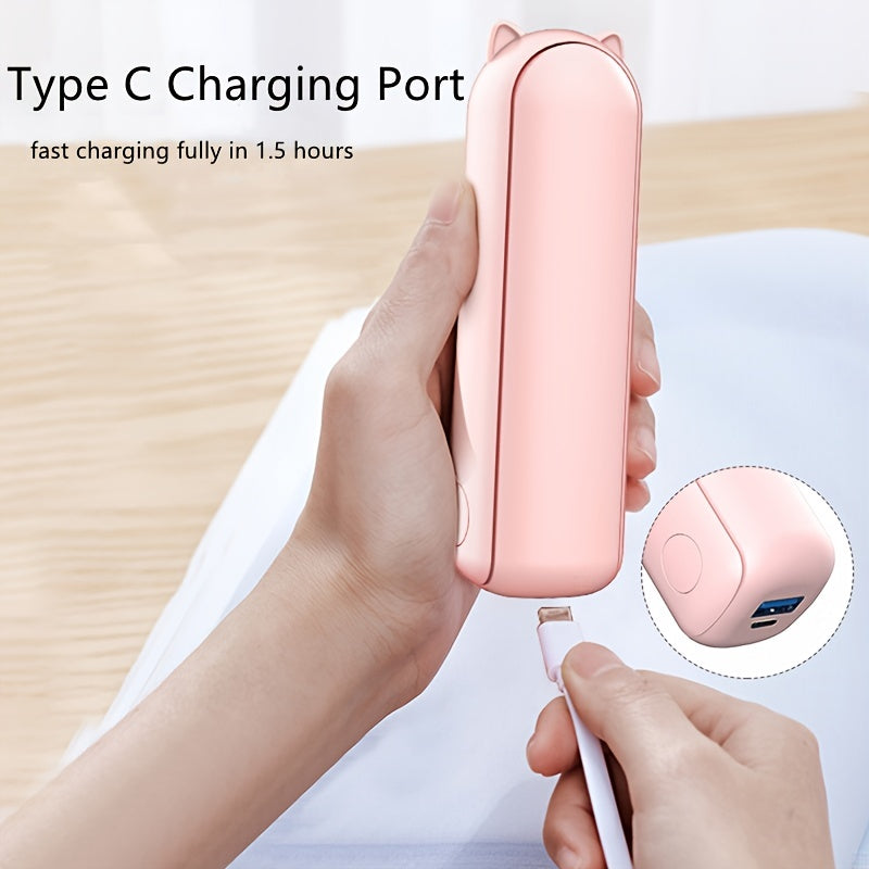 Portable USB Handheld Fan with Built-in Power Bank – Cute, Quiet, and Durable, Perfect for Dormitories My Store