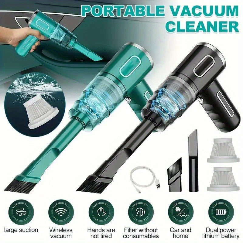 Portable USB Rechargeable Handheld Vacuum Cleaner for Car and Home - Super Power, Wireless Dust Cleaner for Automobile and Household My Store