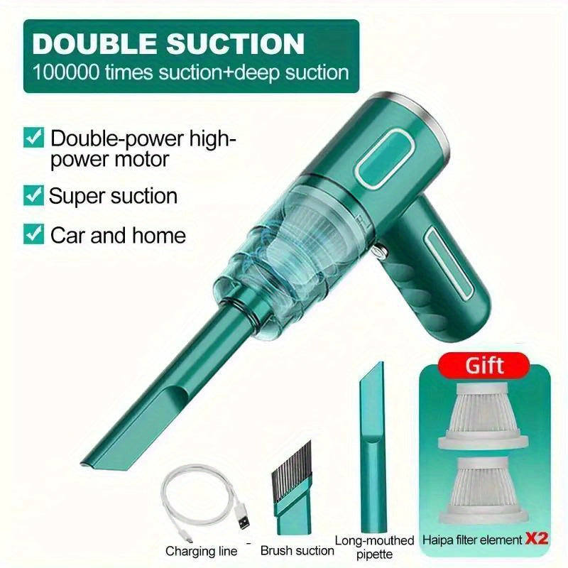 Portable USB Rechargeable Handheld Vacuum Cleaner for Car and Home - Super Power, Wireless Dust Cleaner for Automobile and Household My Store