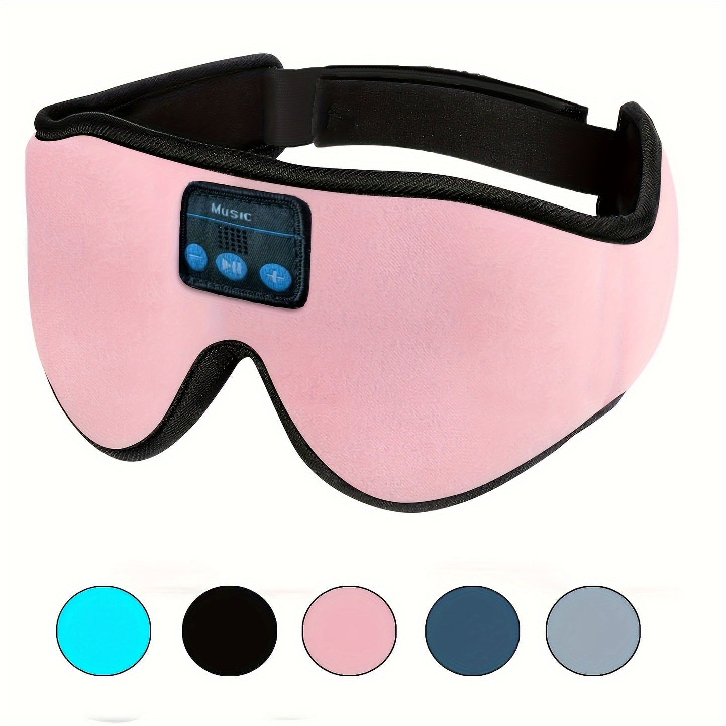 3D Wireless Sleep Mask with 5.2 Bluetooth Earphones – Type-C Charging Wireless Music Eye Mask for Men & Women