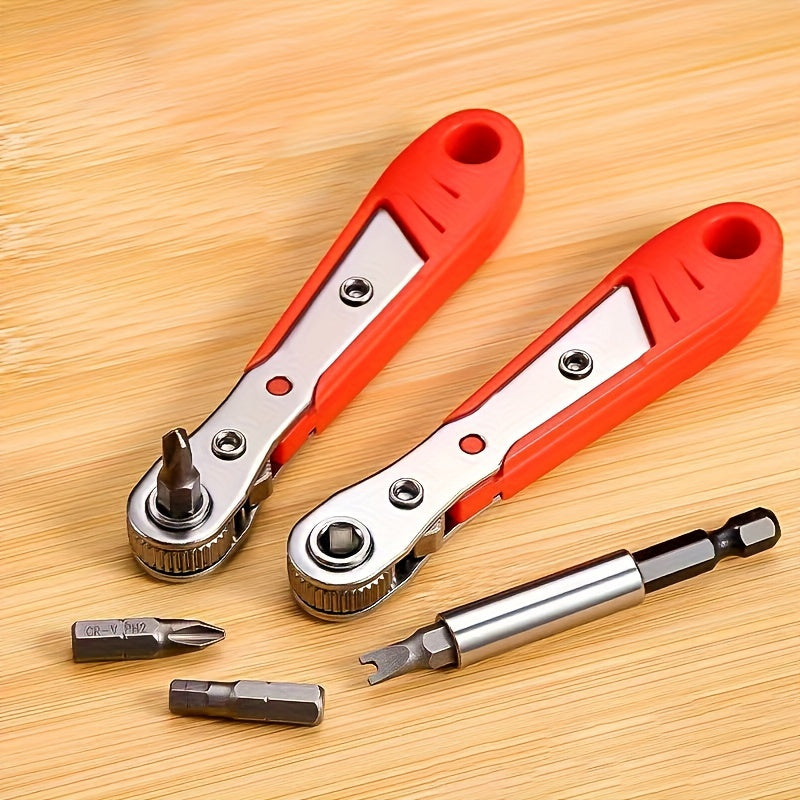 [Flexible Handle] Red Screwdriver | Flexible Handle | Non-Electric | Ideal for Tight Spaces, Industrial & Scientific Use