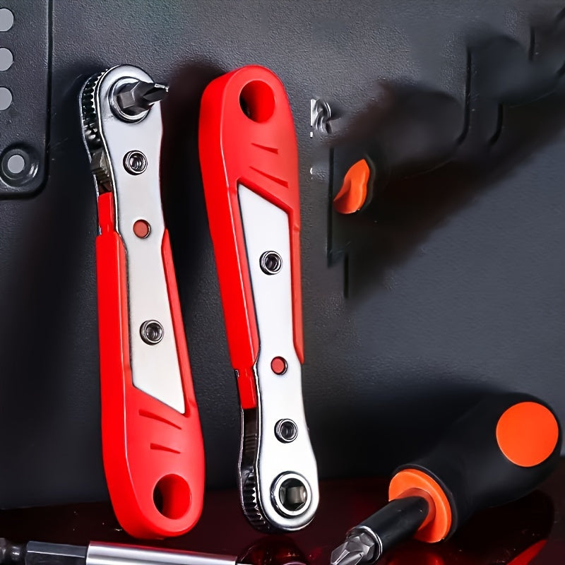[Flexible Handle] Red Screwdriver | Flexible Handle | Non-Electric | Ideal for Tight Spaces, Industrial & Scientific Use