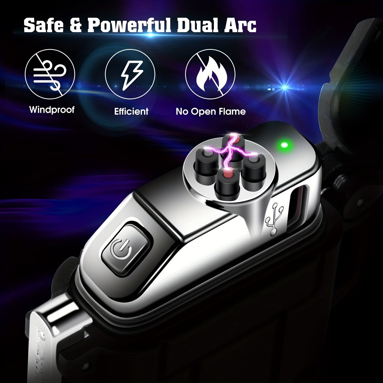 USB-C Rechargeable Plasma Arc Lighter – Windproof & Flameless Electric Lighter for Camping & Outdoor Use. My Store