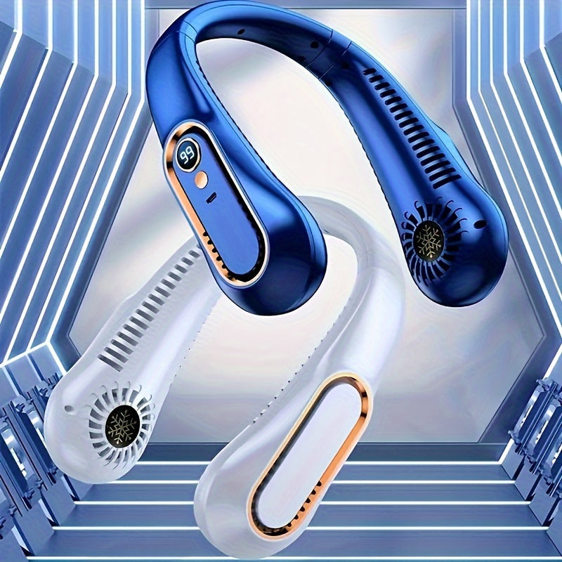 Stylish Portable Neck Fan – USB Rechargeable, 1200mAh Battery for Home, School, Office & Summer Comfort My Store