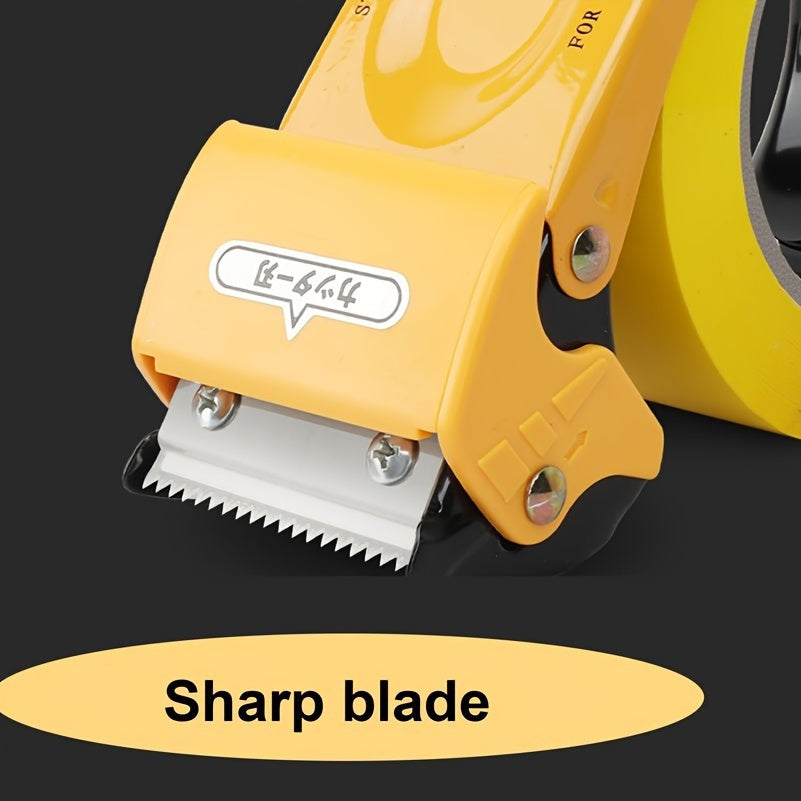 Industrial Metal Tape Sealer with Hidden Blade - 5cm Wide Automatic Packaging Tool | Safe Cutting & Sealing | Durable Iron Construction