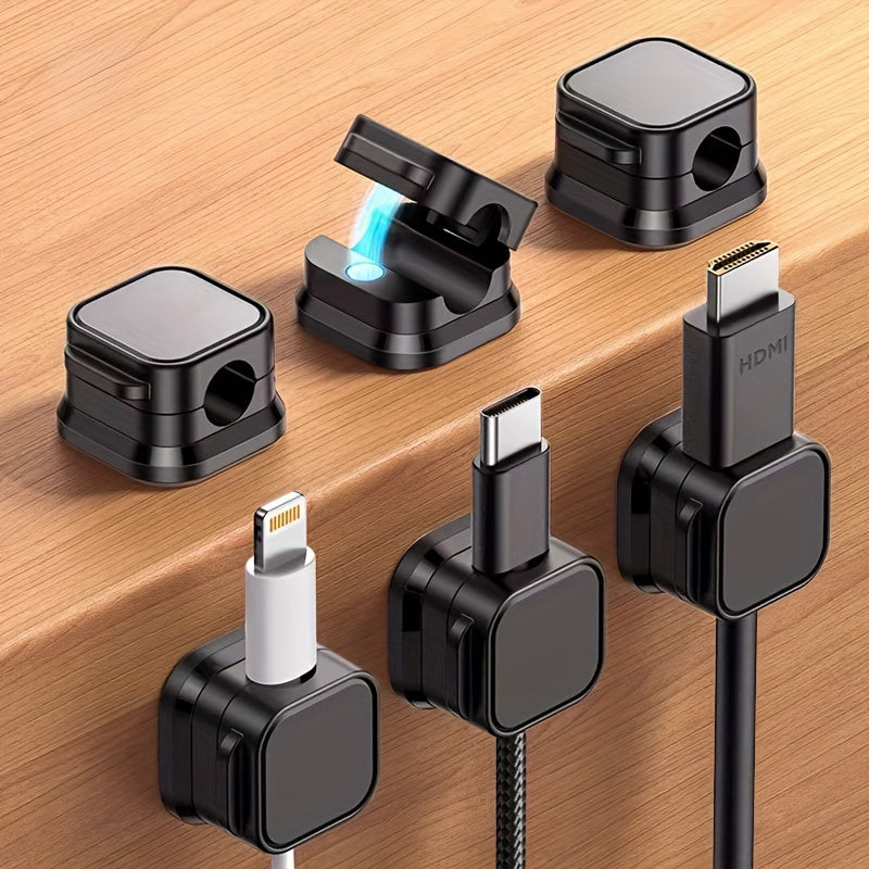 6-Piece Cable Clip Organizer Set – Strong Adhesive, No Drilling, Durable PVC for Home & Office Cord Management – Perfect for Electronics Organization My Store