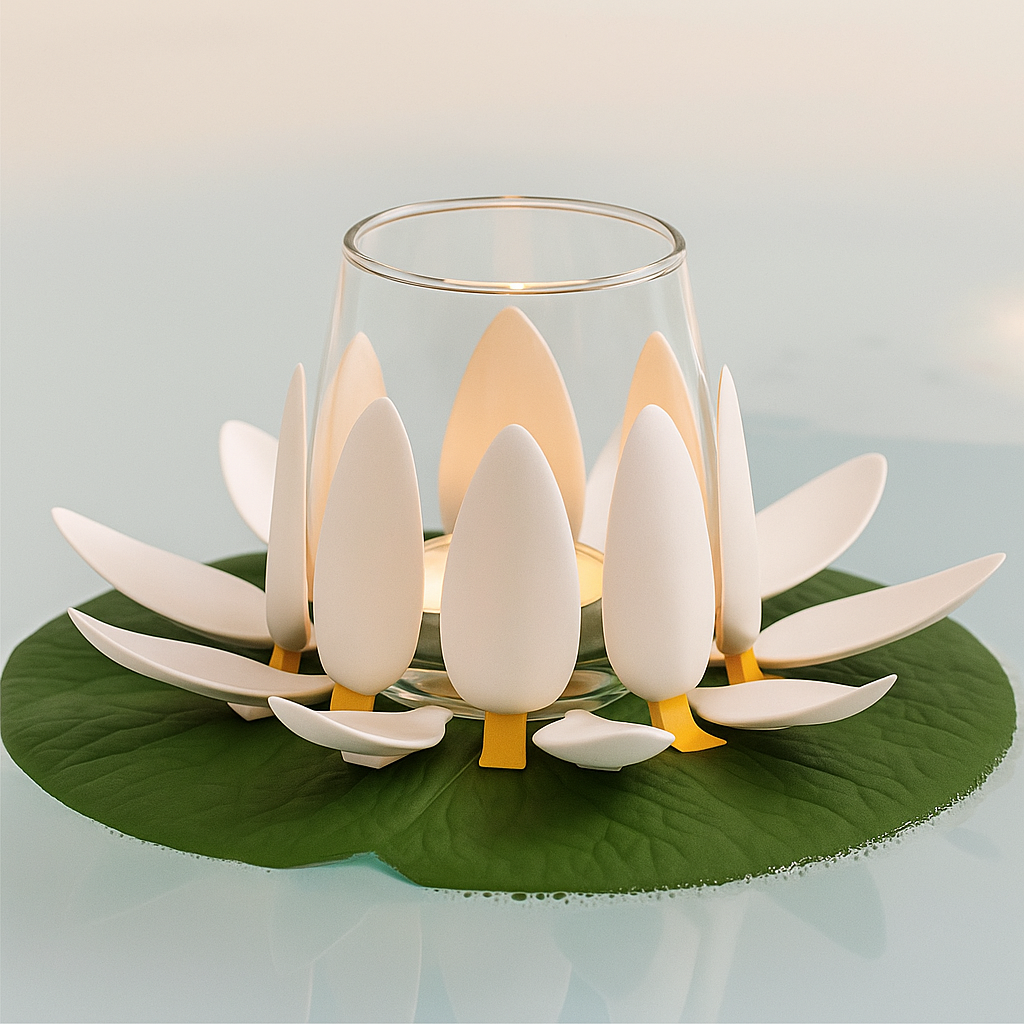 Bathroom Wine Glass Stand – Elegant Lotus Holder for Showers & Relaxation