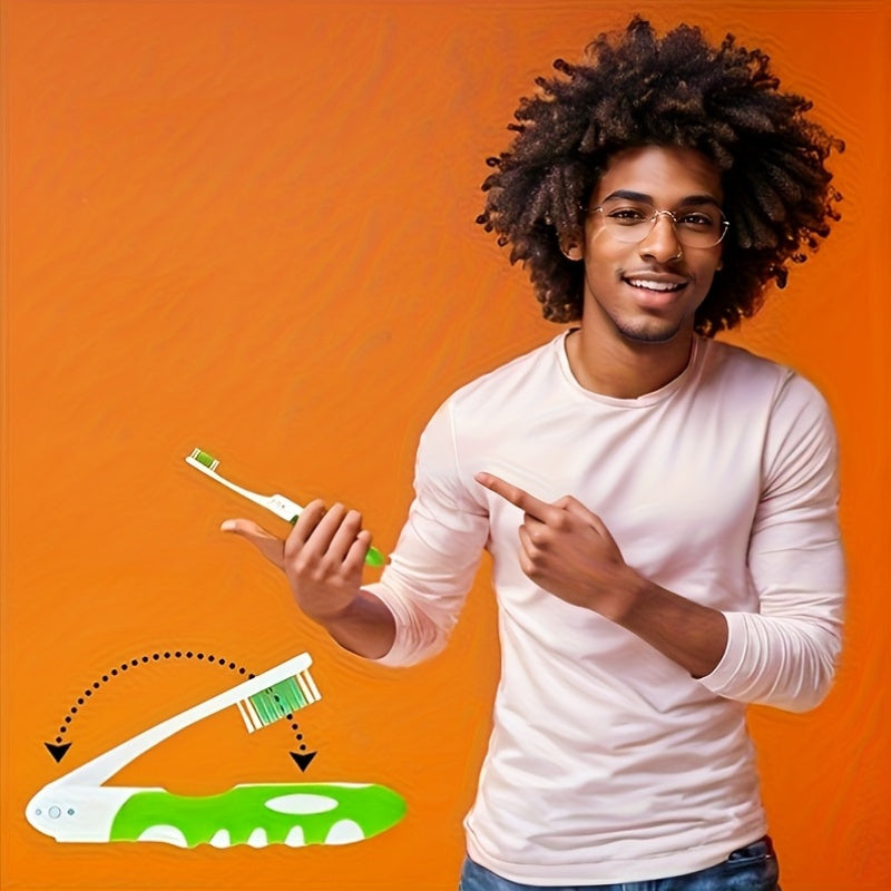 Full-Size Folding Toothbrush - Microfiber Bristles | Compact Travel Design