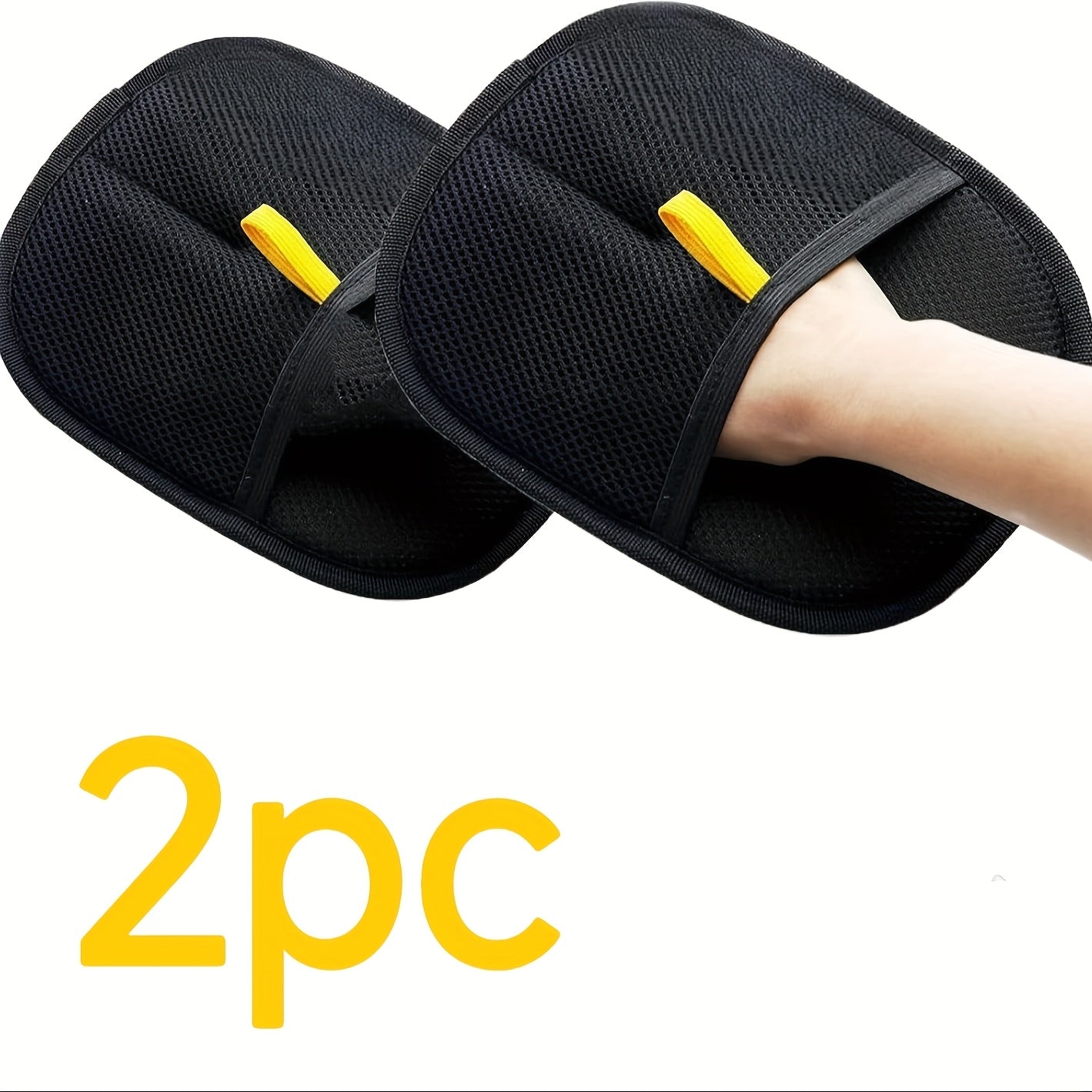 2pcs Pet Hair Remover Gloves, Dual-Sided Static Brush for Dogs & Cats, Efficient Grooming Mitt with Soft Nylon Bristles, Comfortable Hand Fit, Ideal for Long & Short Fur, Pet Grooming Supplie