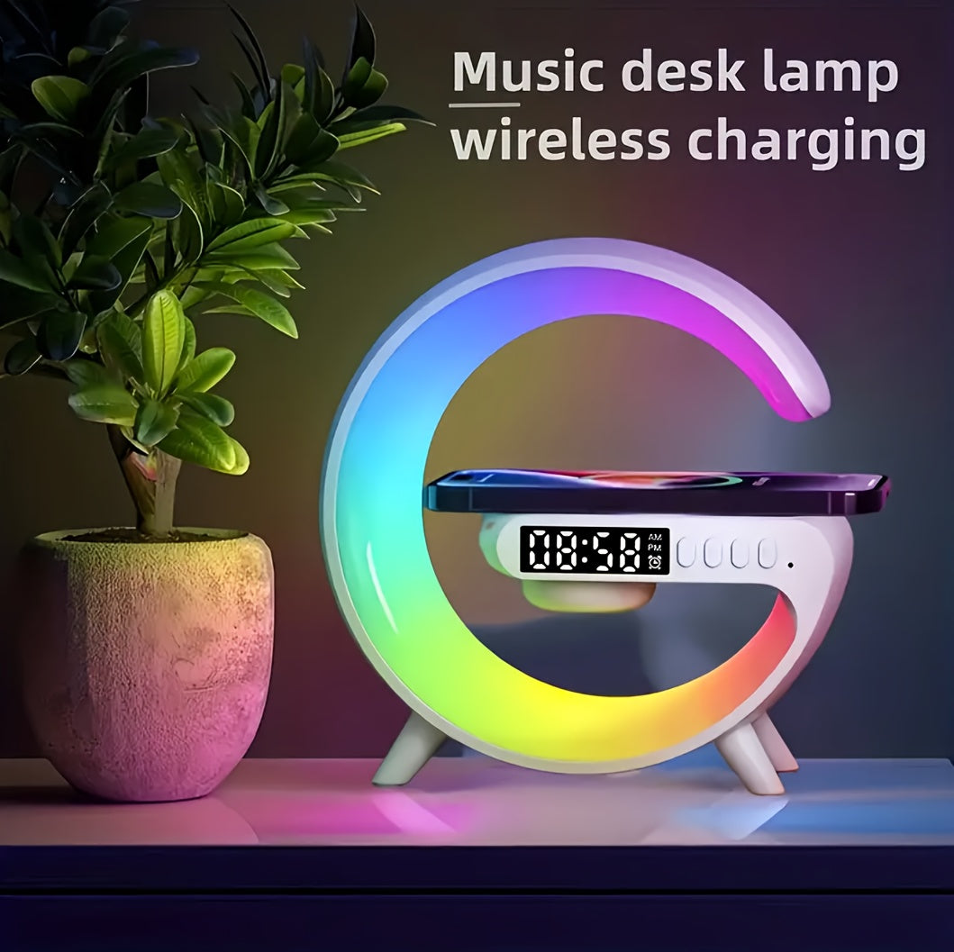 Smart Lamp 3-in-1: Wireless Speaker, Wireless Charger & Wake-Up Light with Music Rhythm – Perfect for Smartphones My Store
