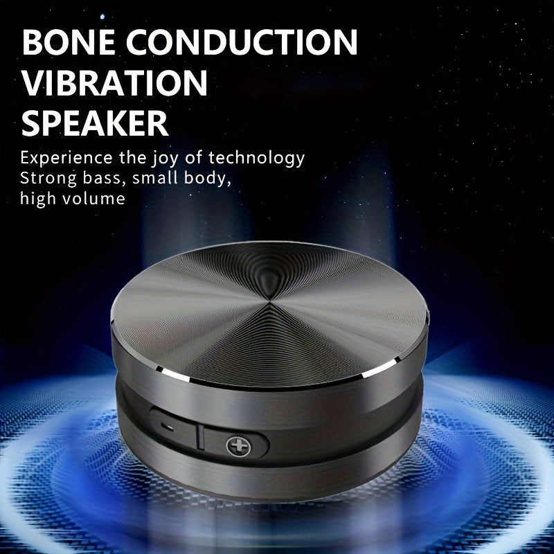 Mini Bone Conduction Speaker – 360° Surround Sound w/ 4 Suction Cups