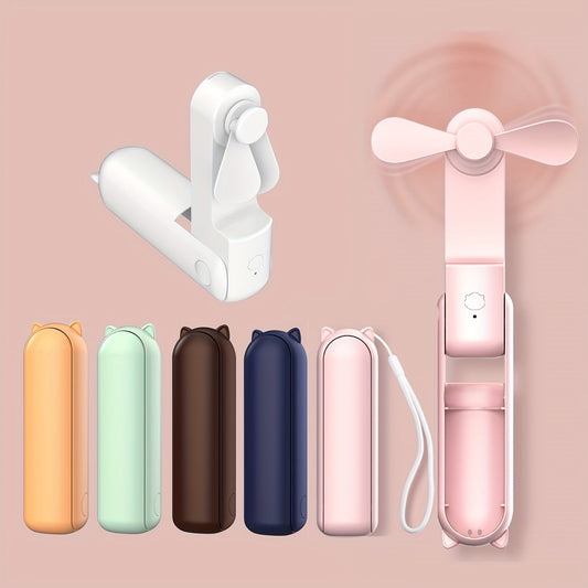 Portable USB Handheld Fan with Built-in Power Bank – Cute, Quiet, and Durable, Perfect for Dormitories My Store