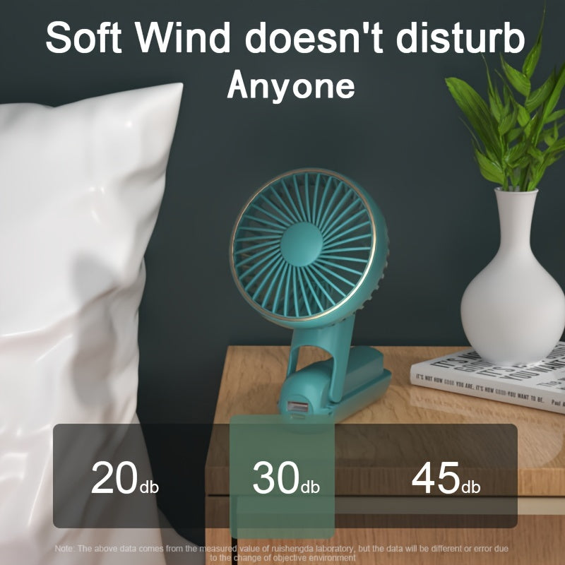 Portable Handheld Fan – Foldable, Ultra-Quiet & Rechargeable with 2000mAh Power Bank My Store
