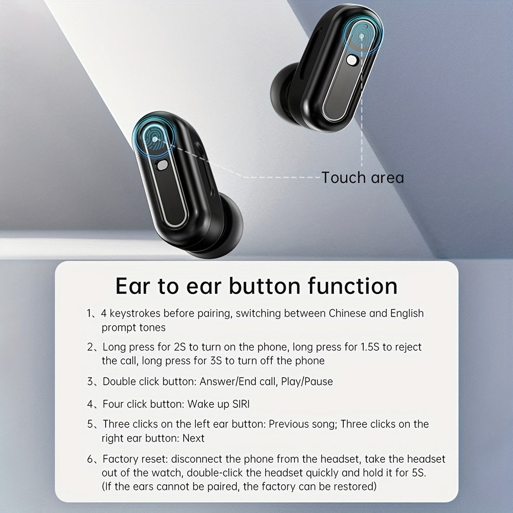 Men's Fashion Smart Watch & Earphones 2-in-1 | 1.39-inch HD Full Touch Screen | Wireless Calling, NFC, Multiple Sports Modes | Fitness Tracker with Built-in Headphones My Store