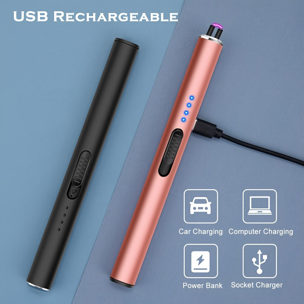 2 Pack Rechargeable Electric Lighter – Windproof, Flameless, and Eco-Friendly Candle Lighter for Home, Camping, and Outdoor Use My Store