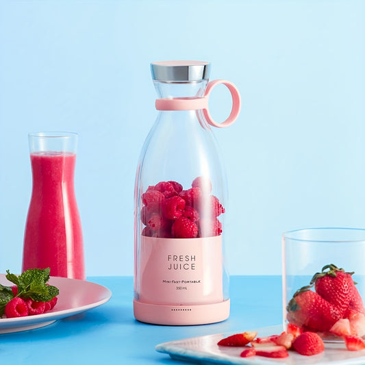 350ml Portable Wireless Mini Fruit Blender Juicer – USB Rechargeable & Travel-Friendly